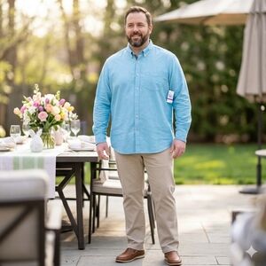 Store$75 🐣 NWT Nautica XXL 100% Cotton Button-Down - Perfect for Spring! NEW